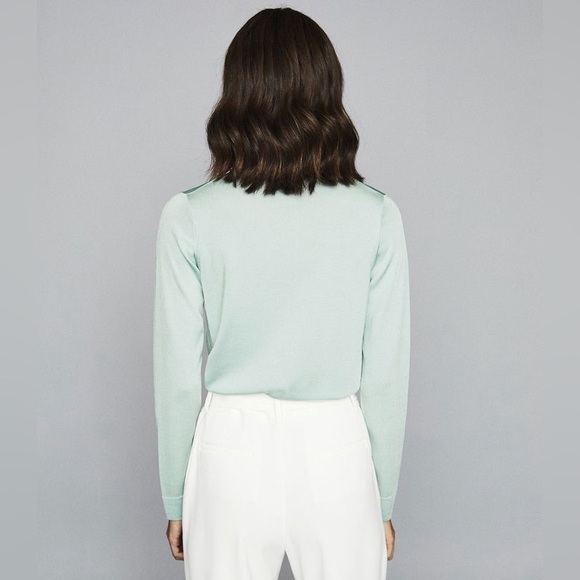 NWT Reiss Ida Stitch Detail Button Through Top - Picture 4 of 7